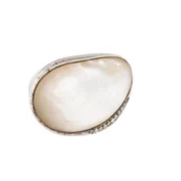 Ippolita Sterling Silver Mother of Pearl and Diamond Ring - Picture 6 of 7